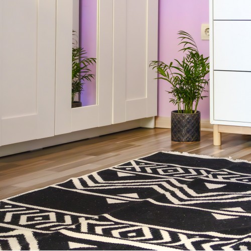 Двулицев килим Hygga Rug Black