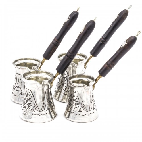 Комплект от 4 медни джезвета